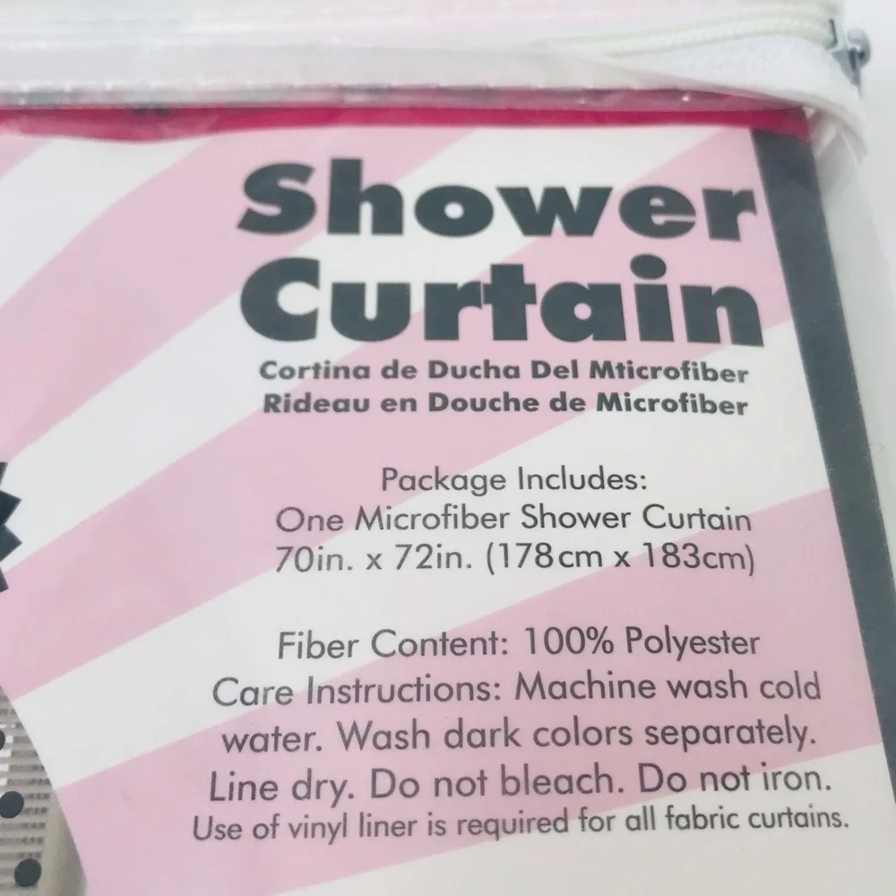 New! Disney Minnie Mouse Y2K Vintage Microfiber Pink Girls Kids Shower Curtain